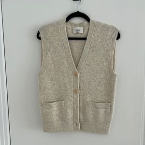 ARITZIA WILFRED Oatmeal Knit Vest